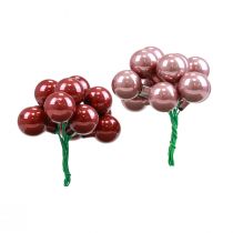 Product Mini Christmas balls wire glass burgundy pink Ø2cm 140pcs