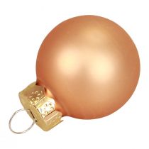 Product Mini Christmas balls glass apricot gloss/mat Ø2.5cm 20p