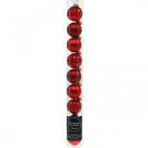 Product Mini Christmas Balls Red Mix Real Glass Ø3cm 9 pcs