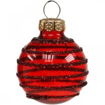 Product Mini Christmas Balls Red Mix Real Glass Ø3cm 9 pcs