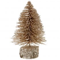 Product Mini Christmas tree gold with glitter 6pcs