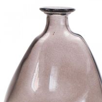 Product Mini vases glass decorative vases yellow, purple, brown H12cm 3pcs