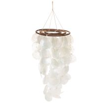 Product Wind chime Capiz shell mobile, round, 70 cm long, for balcony or garden