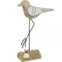 Product Wooden seagull, maritime decoration, coastal bird Shabby Chic, blue and white H25cm