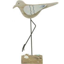 Product Sea decoration, deco seagull made of wood, shabby chic, blue and white H32cm