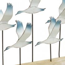 Product Maritime summer decoration, flying geese, metal decoration to place H27cm L30cm