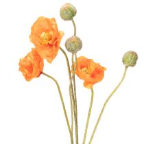 Product Artificial flower set, realistic poppy bouquet, decor for home or office, 75cm, 3 pieces