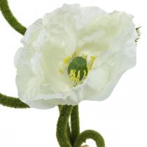 Product Artificial Flower Artificial Poppy Corn Rose White L55/60/70cm Set of 3
