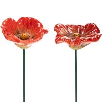 Product Poppy garden decoration stakes, perfect decorative element for your garden, 42cm, 4 pieces