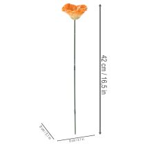 Product Poppy flower stake, ceramic flower, lovingly detailed, for elegant garden accents, 42cm, 4 pieces