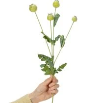 Product Artificial poppy decoration bunch, realistic flowers for home accessories, 61cm, 3 pieces