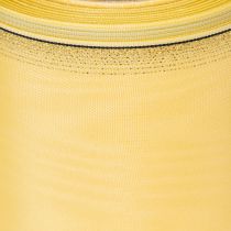 Product Moiré wreath ribbon, yellow with gold trim, 125mm x 25m - High-quality mourning ribbon, decorative ribbon, bow ribbon