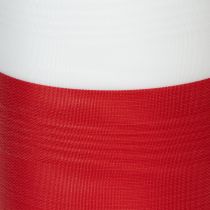 Product Moiré wreath ribbon, mourning ribbon white-red, decorative ribbon 150mm, memorial ribbon mourning fleur, acetate taffeta 25m