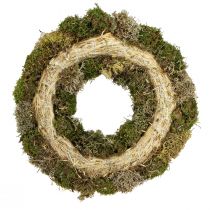 Product Moss wreath decorative wreath hedgehog moss and rag moss natural Ø42cm