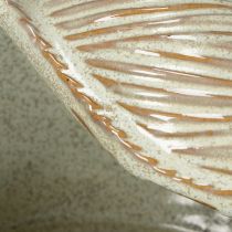 Product Ceramic bowl with seashell design for elegant decoration in the living room, 23cm