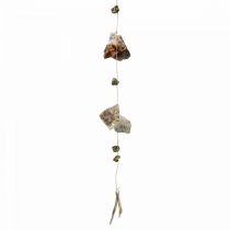 Product Shell garland with stones nature 100cm