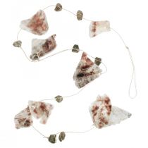 Shell garland with stones nature 100cm