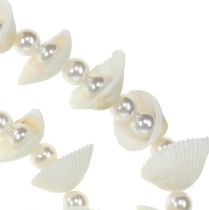Shell garland with pearls white 100cm