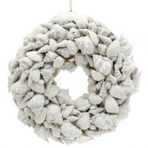 Shell wreath white Ø30cm