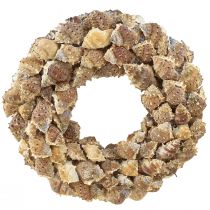 Product Shell wreath wall decoration natural decoration wreath for hanging Ø35cm