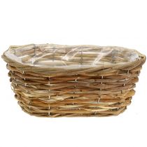 Product Elegant oval basket, 27cm, light brown, for decoration &amp; artificial plants