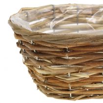Basket bowl oval light brown L27cm