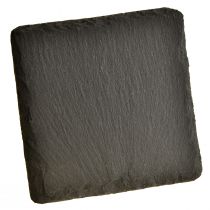 Product Natural slate plate square coasters black 10×10cm 6pcs