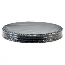 Product Natural Slate Plate Round Stone Tray Black Ø20cm 4 pcs