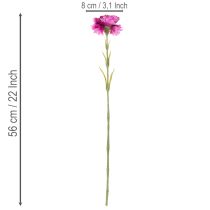 Product Carnation Artificial Flowers Two-Tone Long Stem 56cm Bundle of 8