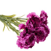 Product Carnation Artificial Flowers Two-Tone Long Stem 56cm Bundle of 8