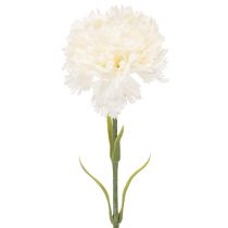 Product Artificial Carnation Stem Set, 56cm, White, 8 Pieces for Bouquets and Wreaths