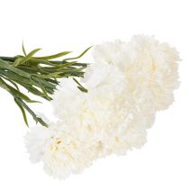 Product Artificial Carnation Stem Set, 56cm, White, 8 Pieces for Bouquets and Wreaths
