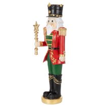 Product NUTCRACKER FIGURE 59CM, POLYRESIN, RED, GREEN, GOLD – CHRISTMAS DECORATION FOR INDOORS