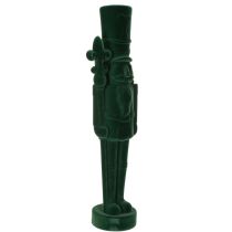 Product Flocked Nutcracker Figurine Standing 77cm Dark Green Indoor Christmas Decoration