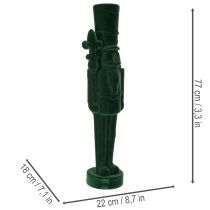 Product Flocked Nutcracker Standing Figurine 77 cm Dark Green Indoor Decoration