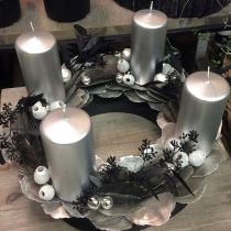 Floral foam wreath ring black Ø30cm 2pcs