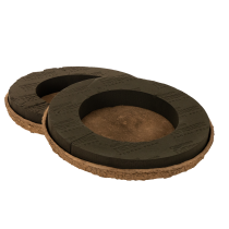 Product OASIS Renewal Biolit Floral Foam Ring with Base, 38 cm, Brown, 2 Pack for Wreaths