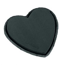 Floral foam heart black 25.5cm 2pcs