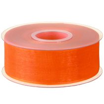 Product Organza ribbon gift ribbon orange ribbon selvedge 40mm 50m