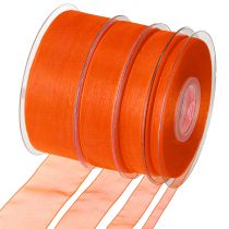Product Organza ribbon gift ribbon orange ribbon selvedge 50m