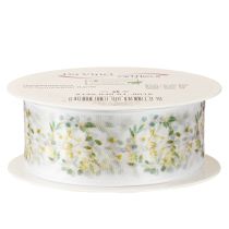 Product Organza ribbon wedding decoration ribbon “Love” white 40mm 15m