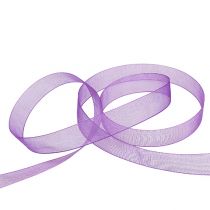 Product Organza ribbon with selvedge 1.5cm 50m medium purple