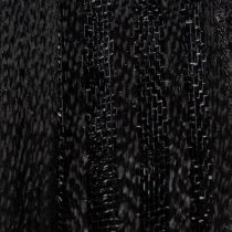 Product Organza ribbon with stripes, gift ribbon, black, 15mm wide, 20m long