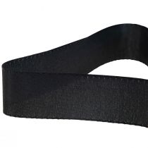 Deco ribbon gift ribbon black ribbon selvedge 25mm 3m