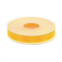 Product Organza ribbon gift ribbon yellow ribbon selvedge 15mm 50m