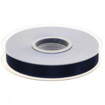Product Organza ribbon gift ribbon dark blue ribbon blue selvedge 15mm 50m