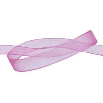 Organza ribbon eggplant 7mm 50m