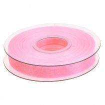 Product Organza Ribbon Gift Ribbon Pink Ribbon Selvedge 15mm 50m