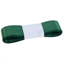 Product Decorative ribbon green gift ribbon selvedge dark green 25mm 3m 10pcs