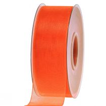 Product Organza ribbon gift ribbon orange ribbon selvedge 40mm 50m